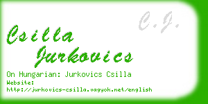 csilla jurkovics business card